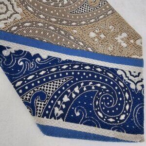 Vintage Prince Igor Paisley Woven Textured Neck Tie Burma Browning Fifth Ave